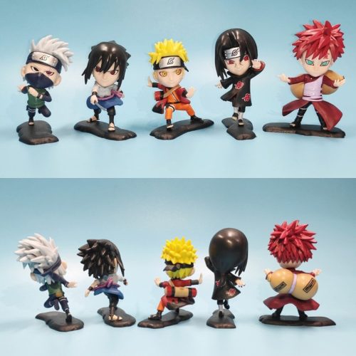 Mô hình bộ 5 nhân vật Naruto Gara, Kakashi, Itachi, Sasuke
