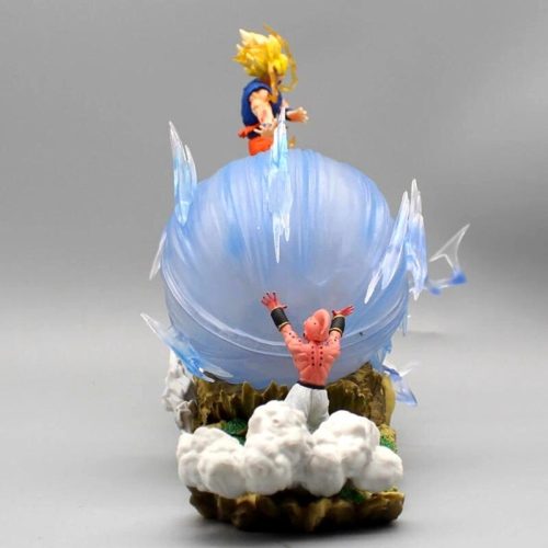 Mô Hình Goku đại chiến Ma Bư + LED Cao 21cm nặng 700g