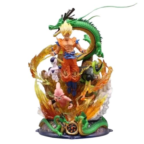 Mô hình Goku quấn rồng đại chiến Ma Bư, Cell , Frieza