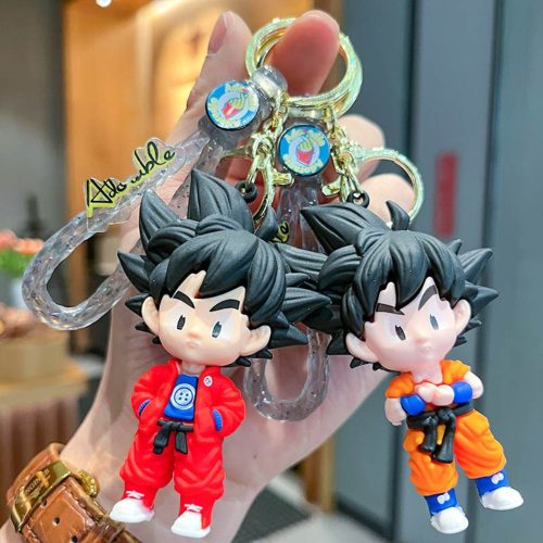 Móc khoá Songoku chibi áo đỏ siêu cute