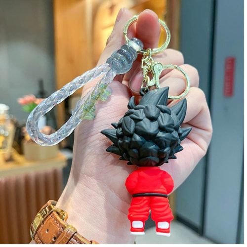 Móc khoá Songoku chibi áo đỏ siêu cute