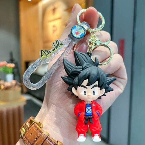 Móc khoá Songoku chibi áo đỏ siêu cute