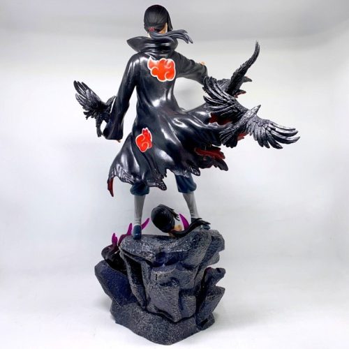 Mô hình Naruto Itachi Akatsuki + 2 đầu thay thế cao 40cm rộng 30 cm nặng 2,5kg