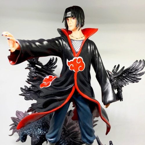 Mô hình Naruto Itachi Akatsuki + 2 đầu thay thế cao 40cm rộng 30 cm nặng 2,5kg
